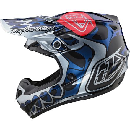 se4 helmet skully tld silver yth poly polyacrylite mips troy lee designs motosport