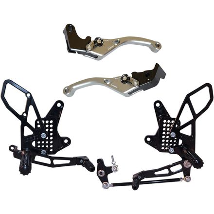 Vortex Rearsets With V3 2.0 Brake / Clutch Lever Combo