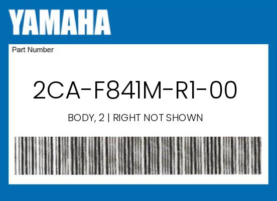 0 Yamaha OEM Part 2CA-F841M-R1-00