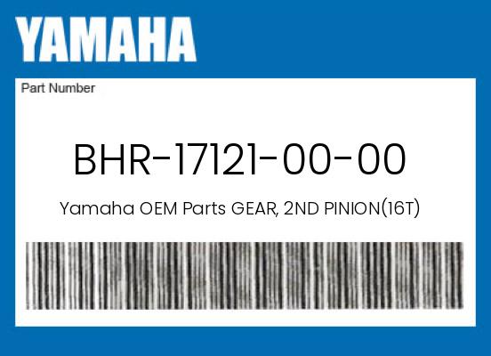 0 Yamaha OEM Part BHR-17121-00-00