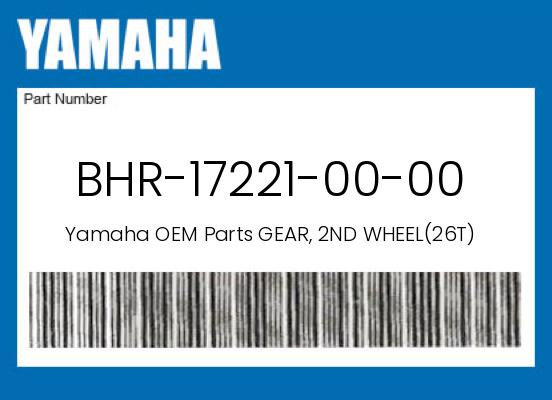 0 Yamaha OEM Part BHR-17221-00-00