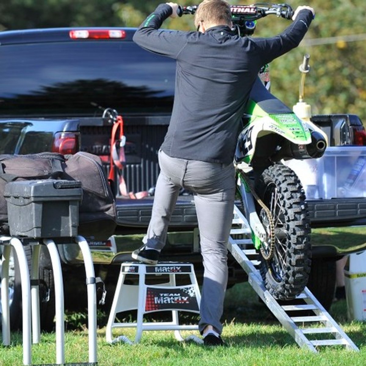 How To Load a Motorcycle, Dirt Bike or ATV Into a Truck